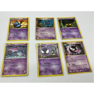 Pokemon TCG Psychic Card Lot 6pc Purple Gastly Zubat Pumpkaboo Shuppet Swoobat