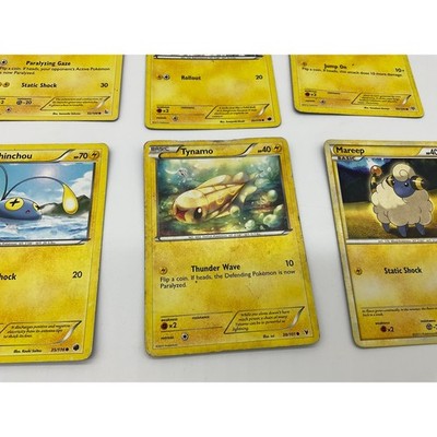Pokemon TCG Electric Card Lot 6pc Shinx Voltorb Joltik Chinchou Tynamo Mareep