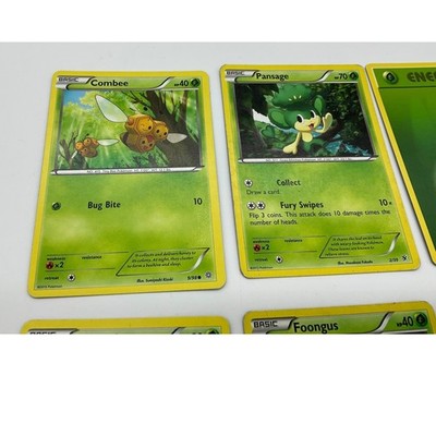 Pokemon TCG Grass Type Lot Vespiquen Combee Pansage Scatterbug Foongus Energy