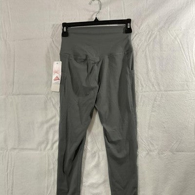 Sunzel Leggings Womens S Gray High Rise Ankle Pockets Yoga Activewear Lycra