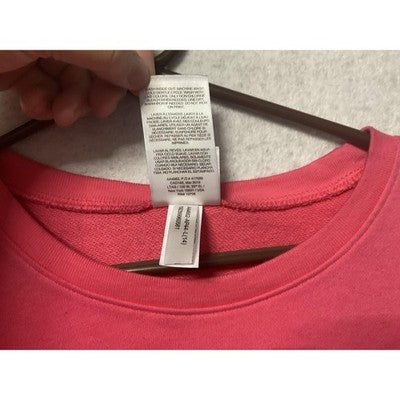 Adidas Sweatshirt Girls Large Medium Pink Logo Crewneck Pullover AA4662