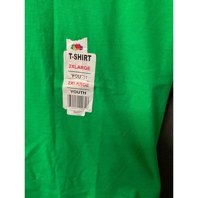 Fruit of the Loom Youth XXL Green T-Shirt 18 Boys' 100% Cotton NEW
