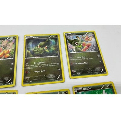 Pokemon TCG Card Lot Axew Deino Dratini Dragon Type 6 Card Bundle Mixed Sets
