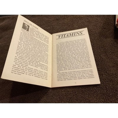 Dr. Donsbach Vitamins & Minerals Revised Booklet 1981 Health Info Booklet