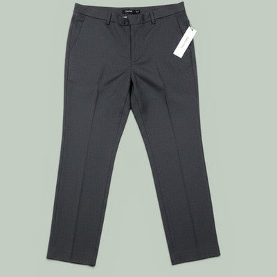 Calvin Klein Highline Dress Pants Womens 16 Grey Tapered Ankle Trousers NWT