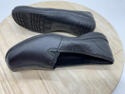 Easy Street Comfort Wave Shoes Womens Size 8 Black Loafers Casual Slip On