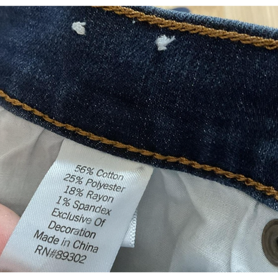 SO Jeans Juniors 1 Blue Dark Wash FLXStretch Skinny Distressed Ripped Low Rise