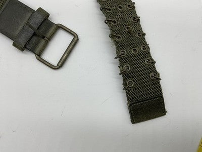Olive Green Canvas Grommet Ring Belt Adjustable Webbing Metal Buckle Unisex