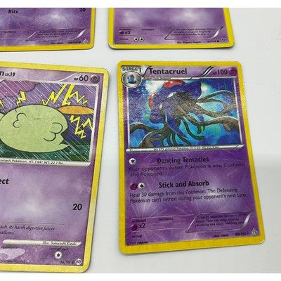 Pokemon Psychic Type Card Lot 6pc Purple Misdreavus Nidoran Ekans TCG Collection