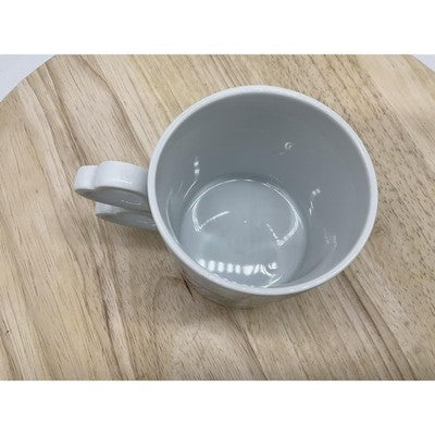 Avon Heart Handle Coffee Mug Cup Double Heart White Pastel Love Words Ceramic