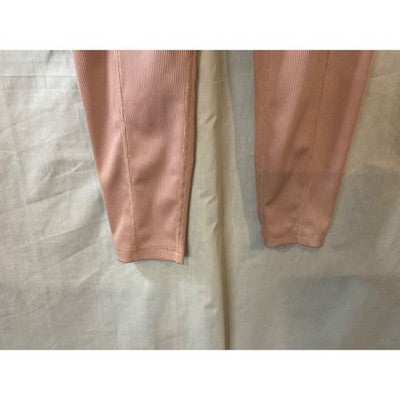 Women's It's Brand Pull-On Pink Ribbed Leggings Size Small, Stretchy Blend