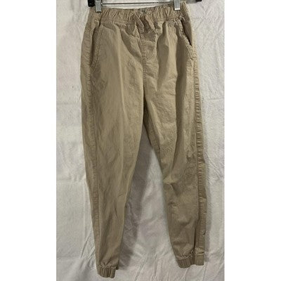 Perry Ellis Pants Unisex Kids 10-12 Beige School Uniform Jogger Twill Stretch
