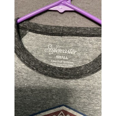 Steamboat Colorado Women’s Small 3/4 Sleeve Raglan Tee Mountain Graphic