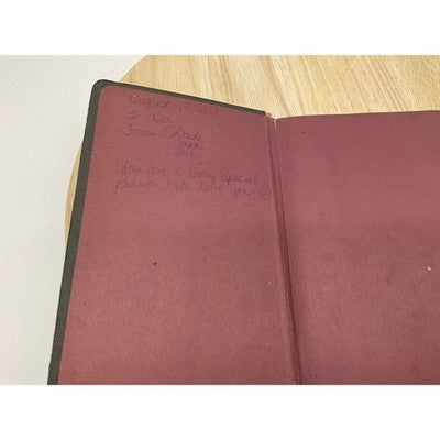 Holy Bible Red Script Cover Gold Gilded Edges Ribbon Bookmark Presentation