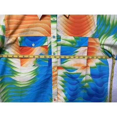 The Drop mscrissy Shirt Womens XL Multicolor Short Sleeve Button Up Hawaiian