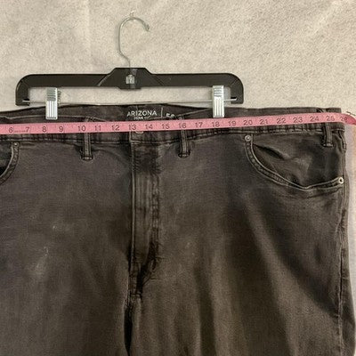 Arizona Jean Co Jeans Mens 56x32 Black Charcoal Straight Big & Tall Stretch