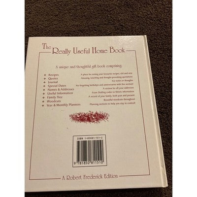 Robert Frederick, The Really Useful Home Book, 1992 Planner Quotes Recipes