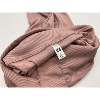 Women's It's Brand Pull-On Pink Ribbed Leggings Size Small, Stretchy Blend