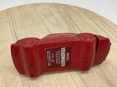 Vintage Avon Volkswagen Wild Country After Shave Car Decanter Bottle Red 4oz