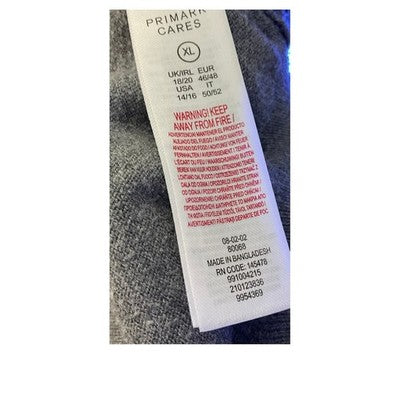 Primark Cares Sweater Women XL Grey Mock Neck Raglan Knit Pullover Basic