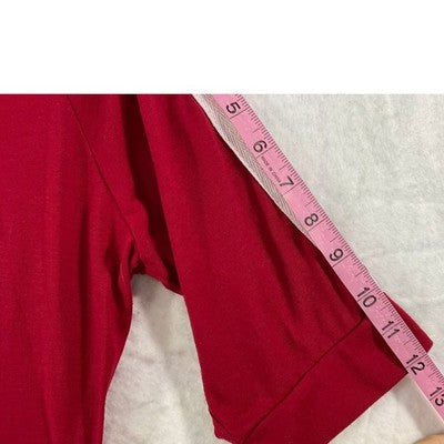 Graphic Maxi Dress Women XL Red Rainbow Lips Graphic Sporty Stripe T-Shirt