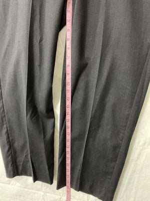 Dress Pants Mens 45x28 Gray Flat Front Straight Leg Business Casual Office