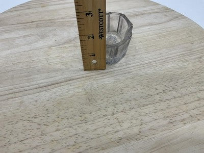 Clear Glass Dipping Bowl Small Geometric Faceted Starburst Base Vintage Retro