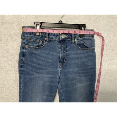 Aero Jeans Womens Blue Skinny Stretch Denim Mid Rise Five Pocket Casual