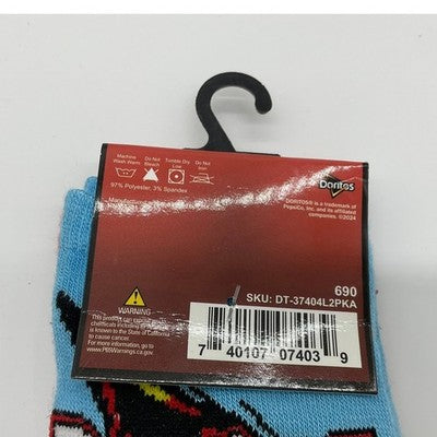 Doritos Ankle Socks Unisex OSFM Red Blue 2-Pack Nacho Cheese Cool Ranch Novelty