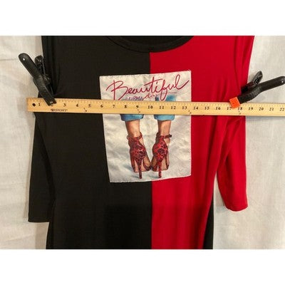 Lexington Avenue Dress Med 3/4 Sleeve, Stretchy Graphic Pullover