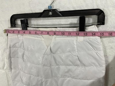Arctix Skirt Womens Medium White Quilted Insulated Snow Ski Short Microfiber