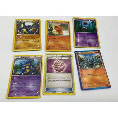 Pokemon TCG Card Lot Nidoqueen Toxicroak Rhyhorn Reverse Holo Steam Siege 6pc