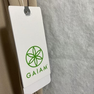 Gaiam Zen Flex Jogger Pants Womens Small Beige Elastic Waist Soft Yoga Pockets