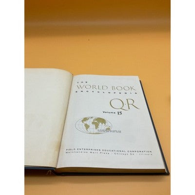 1961 World Book Encyclopedia Vol 15 “Q-R” Vintage Hardcover, Field Enterprises