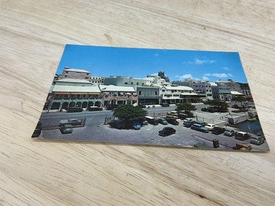 Vintage Front Street Hamilton Bermuda Postcard Photochrome Standard 5.5 X 3.5