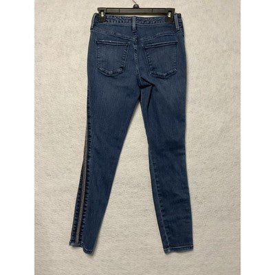 Universal Thread Jeans Womens 2 /28R Blue High Rise Skinny Tuxedo Stripe Stretch