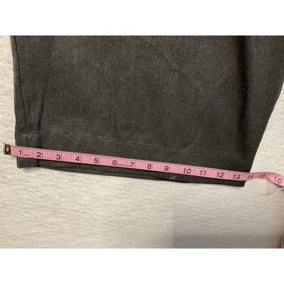 bhampton The Drop Pants Womens Medium Gray Wide Leg Button Detail Pockets Career