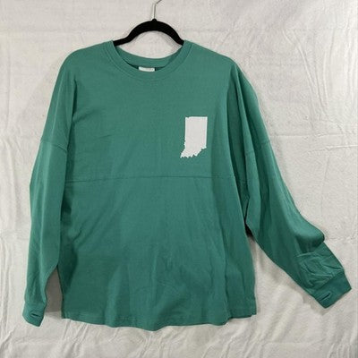 Royce Brand Indiana Shirt Womens Small Seafoam Long Sleeve Spirit Jersey 1816