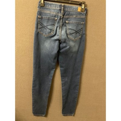 Aeropostale Women's Jeans 0 Reg High Waisted Skinny Blue Denim Stretch Casual