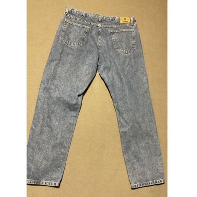 Wrangler Jeans Mens 38x32 Blue Relaxed Fit Stone Wash Straight Leg Denim Classic