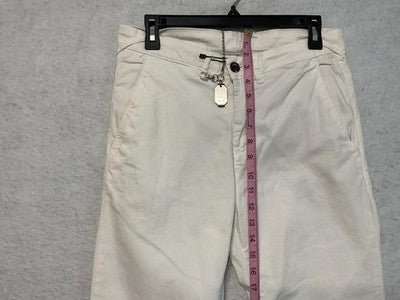 Zara Pants Mens 29 White Carrot Cropped Relaxed Fit Tapered Chino Casual