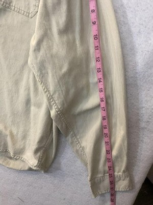 Wrangler Flex For Comfort Shirt Mens 3XL Beige Stretch Long Sleeve Button Up