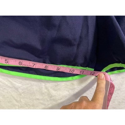 Nike Running Shorts Womens L Navy Blue Neon Green Dri-FIT Athletic Gym 548505