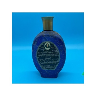 Beam's Choice Bourbon Blue Porcelain Decanter Velazquez Artwork Vintage
