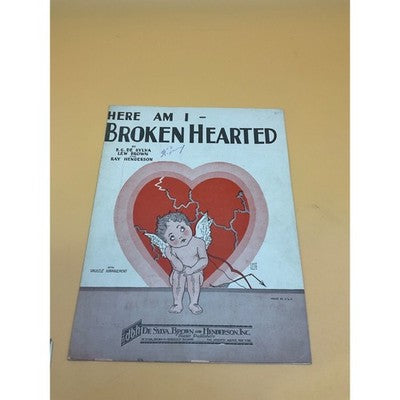 Antique Sheet Music Collection – "Here Am I – Broken Hearted" 1920s & 1930s