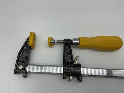 Columbian 42812 Bar Clamp Yellow Handle Woodworking Metal F Clamp Tool Vintage
