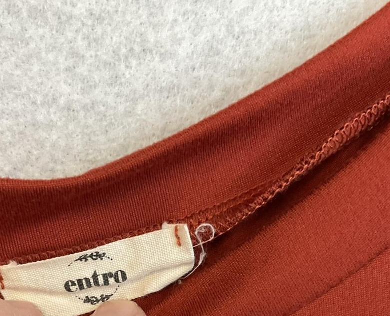 VTG Entro Dress Womens 2X Rust Orange Sleeveless Tiered Trapeze Swing Tank Boho