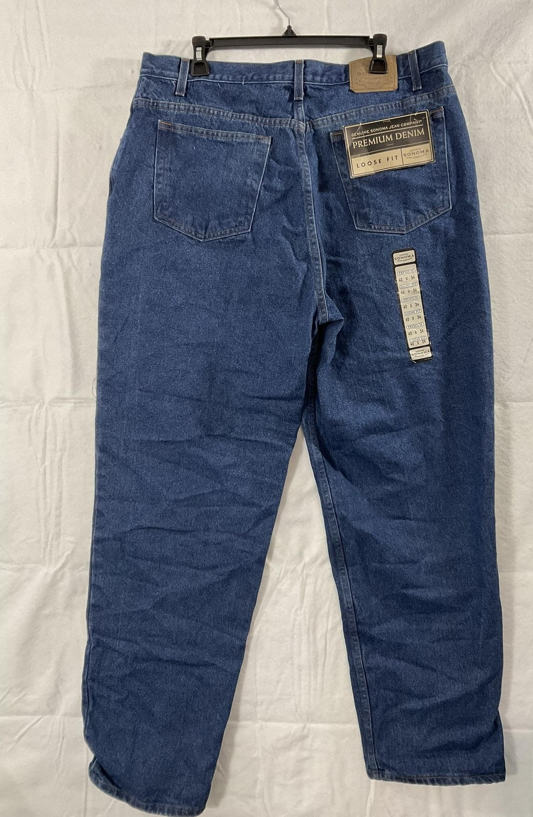 VTG Sonoma Jeans Mens 40x34 Blue Premium Denim Loose Relaxed Fit Straight Leg