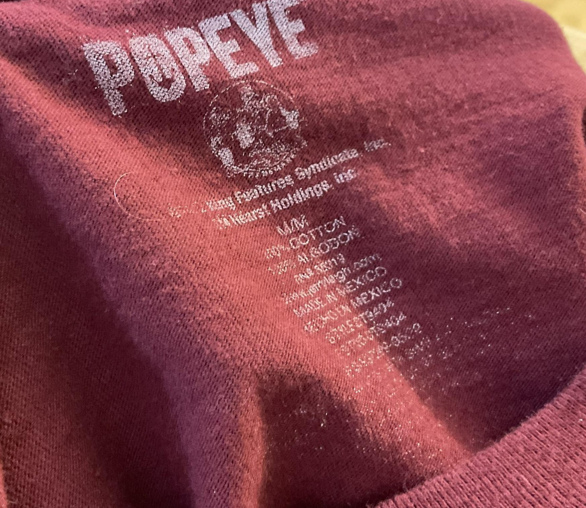 Popeye Shirt Mens Medium Red Boombox 23 Graphic Tee Hip Hop Streetwear Tagless