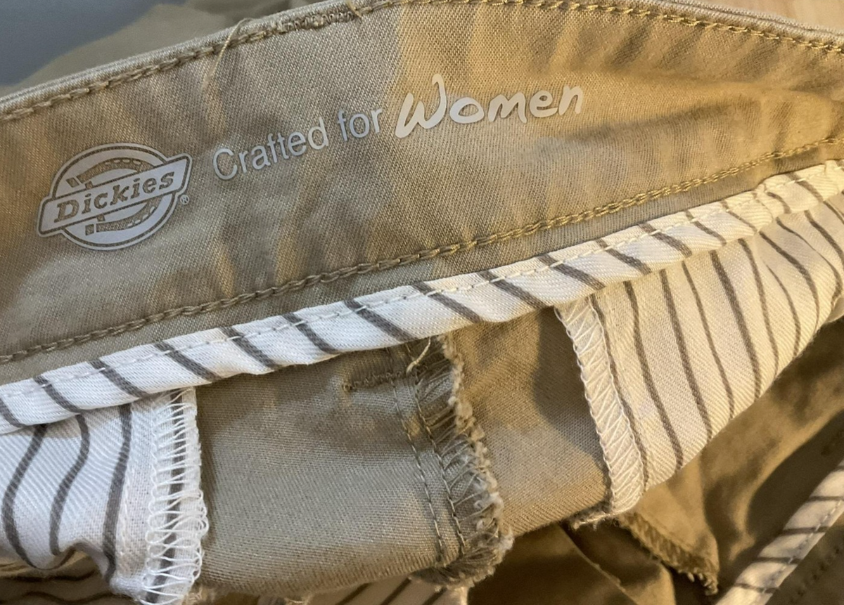 Dickies Pants Womens 10 Beige Relaxed Fit Khakis Stretch Workwear Twill Casual